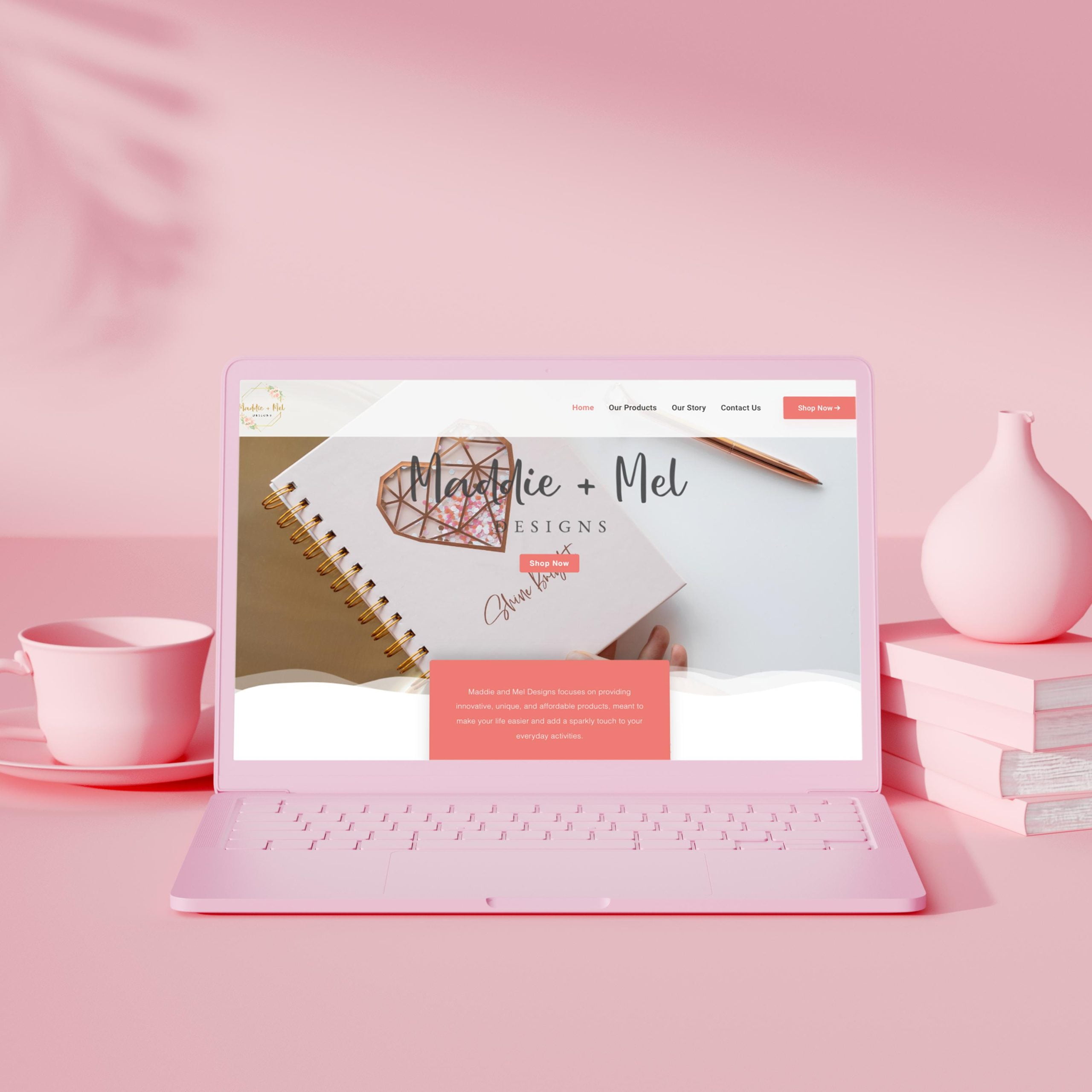 Web Development for Maddie + Mel Designs