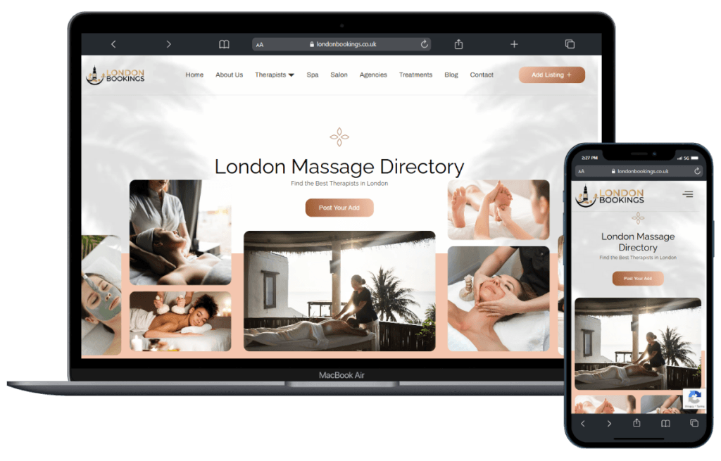 W3Inventor Digital Solution Web Development for Mobile Massage Businesses in UK