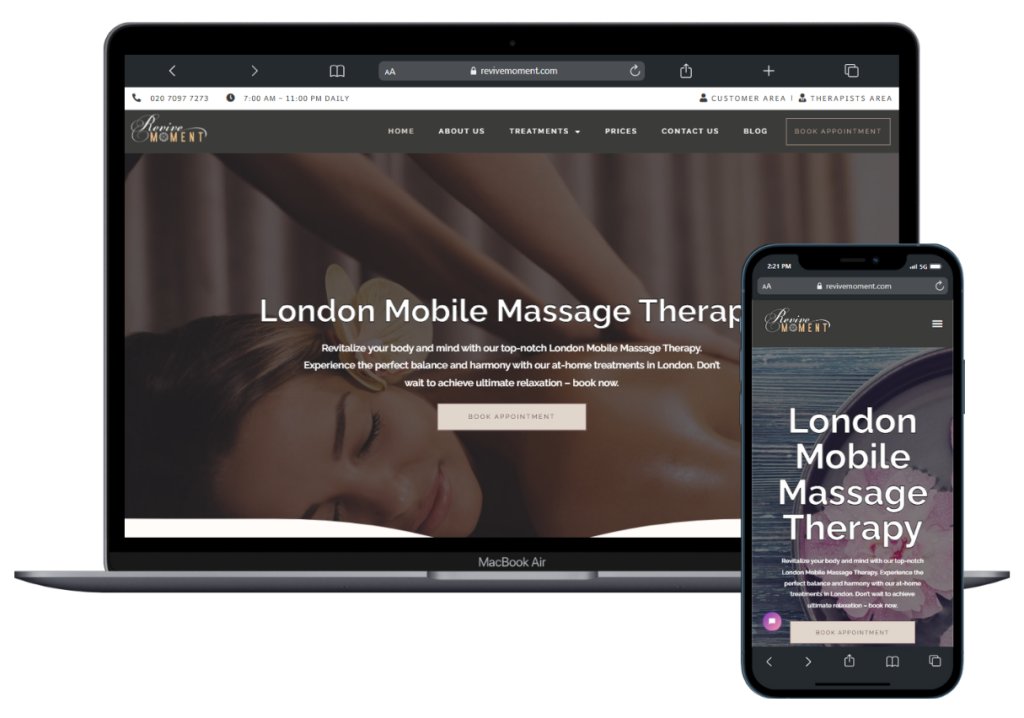 W3Inventor Digital Solution Web Development for Mobile Massage Businesses in UK