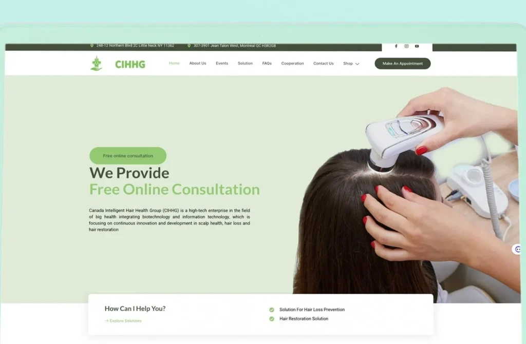 CIHHG website — detail view